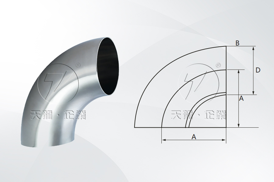 不銹鋼衛生級焊接式 90°彎頭